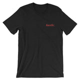 hustle. - Red - Embroidery t-shirt