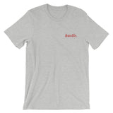 hustle. - Red - Embroidery t-shirt