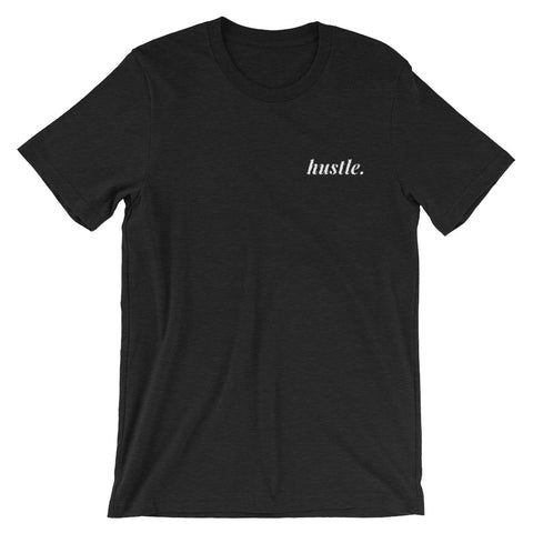 hustle. - Embroidery t-shirt